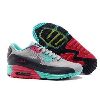 Nike Air Max 90 Lunar 3.0 Mens Shoes Light Gray Black Green Red Special Coupon